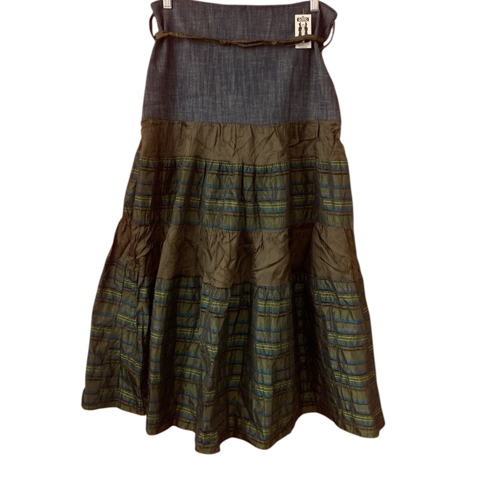 Rinascimento Tiered Bubble Midi Skirt M